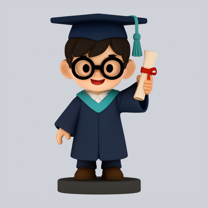 Graduado de frente